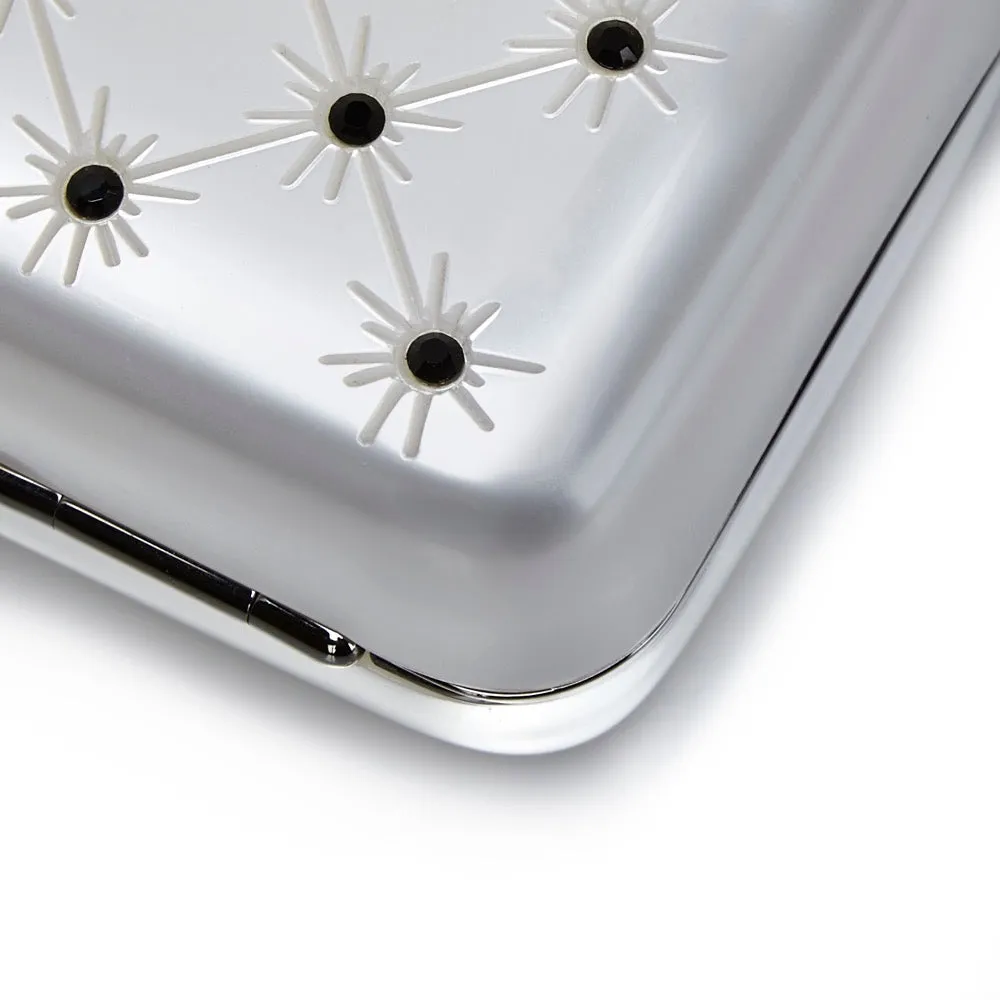 Silver Crystal-Encrusted Minaudiere