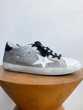SILVER LUREX SUPERSTAR SNEAKERS