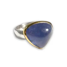 Silver Tanzanite and 14k Ring