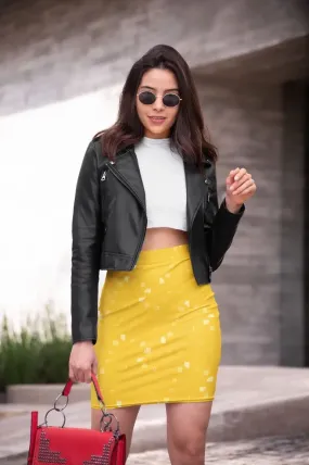 Simple Geometric Pattern 3 cy Poster Pencil Skirt