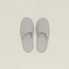 Simple Waffle Slippers - Light Grey