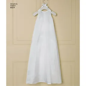 Simplicity Pattern 8024 classic christening gowns pattern