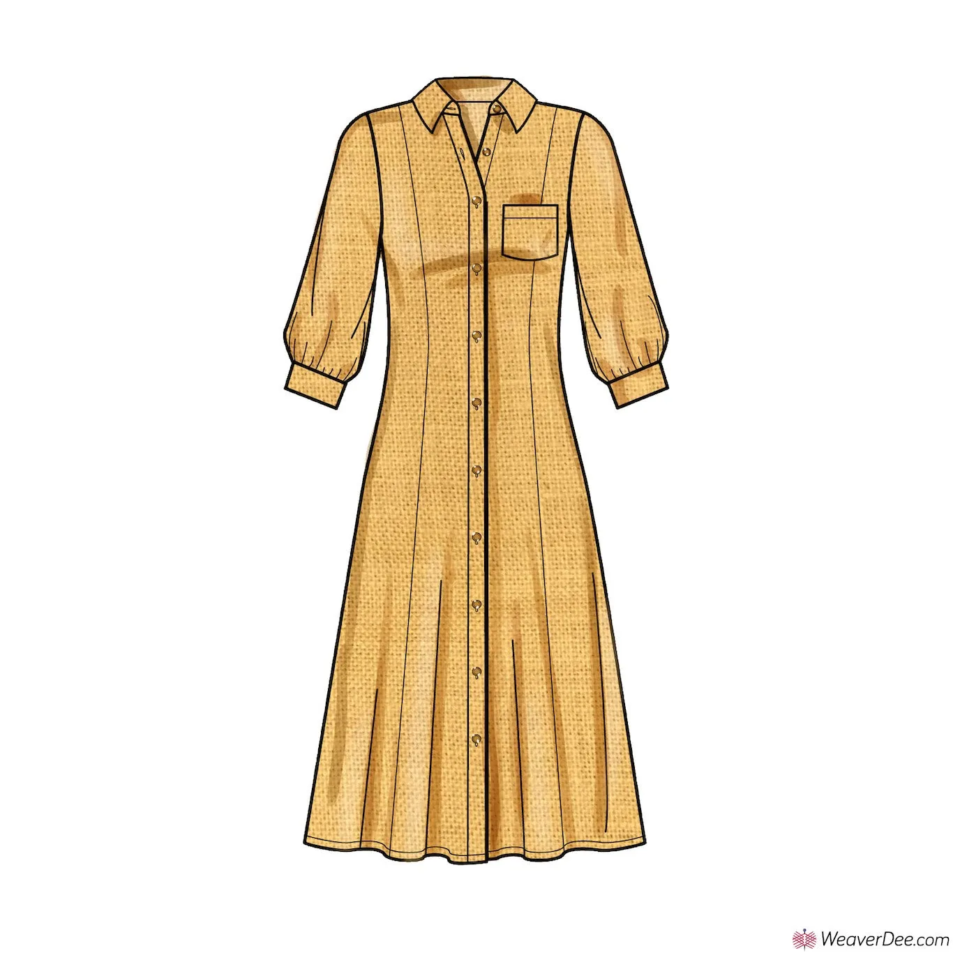 Simplicity Pattern S9260 Misses' & Women's Button Front Dresses