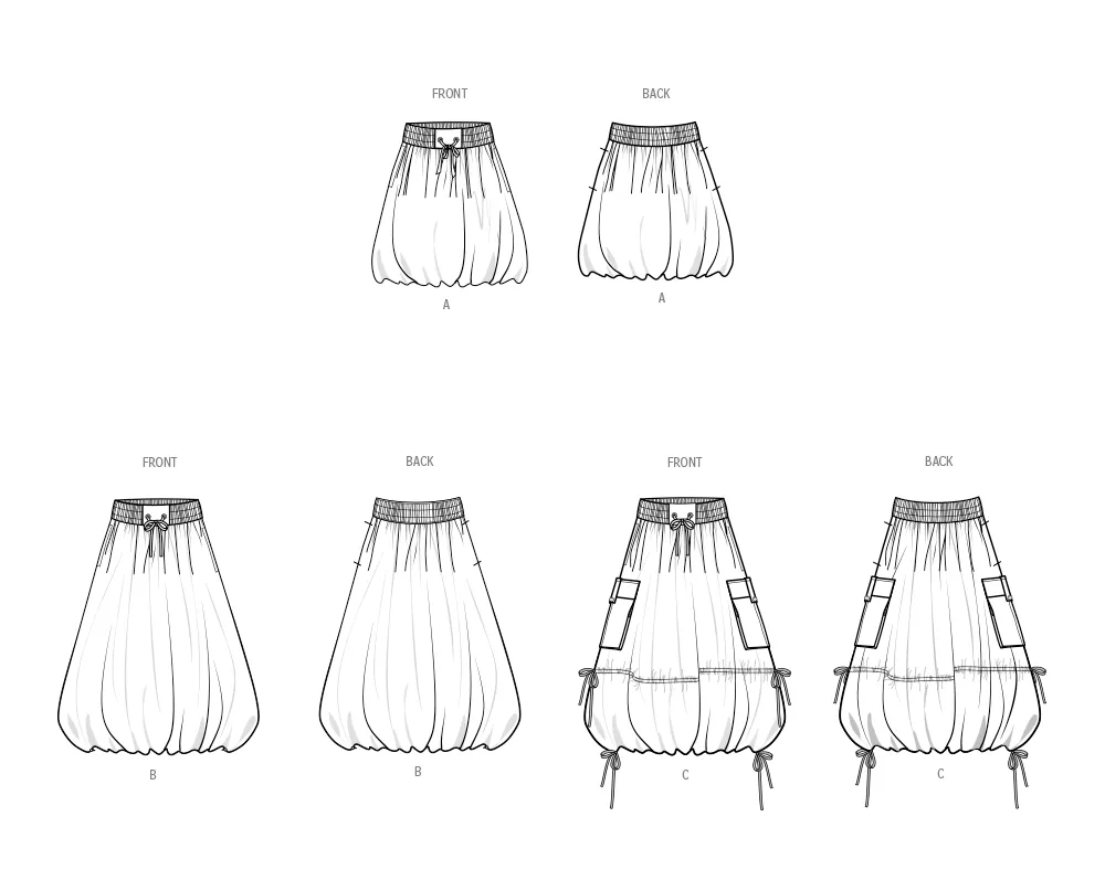 Simplicity Sewing Pattern 9954 Balloon Skirts