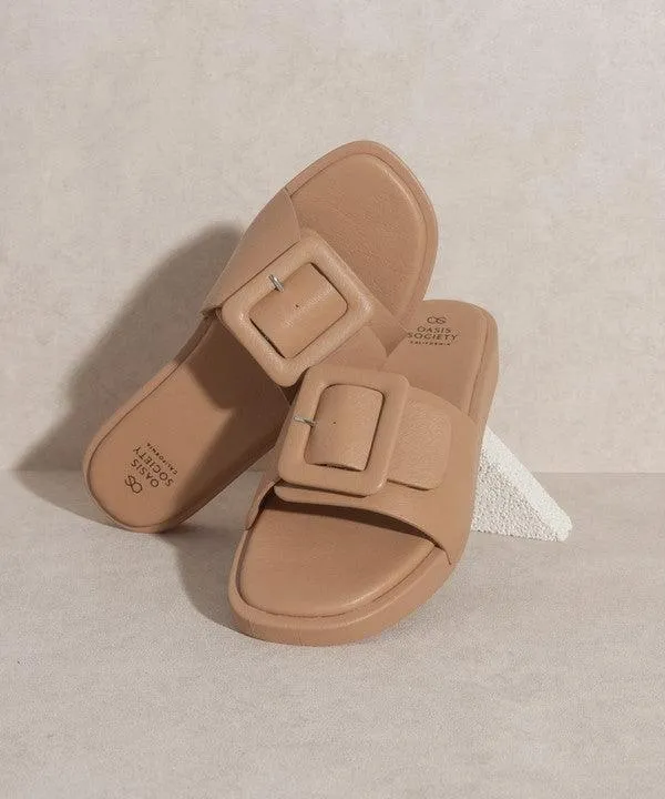 Single Buckle Slide Sandals