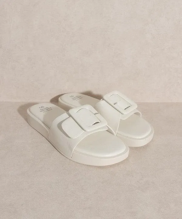 Single Buckle Slide Sandals