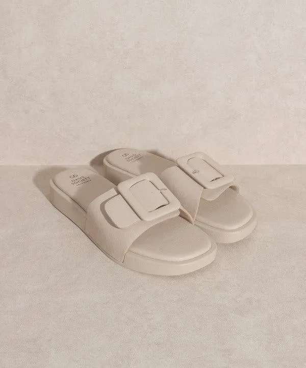 Single Buckle Slide Sandals