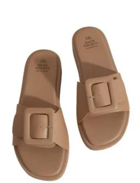 Single Buckle Slide Sandals