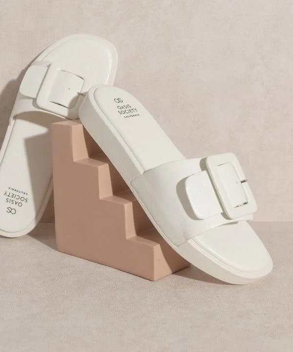 Single Buckle Slide Sandals