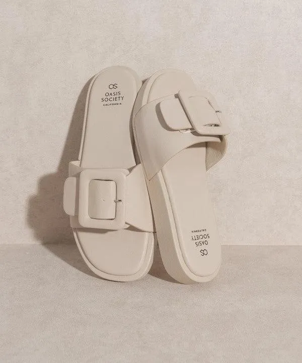Single Buckle Slide Sandals