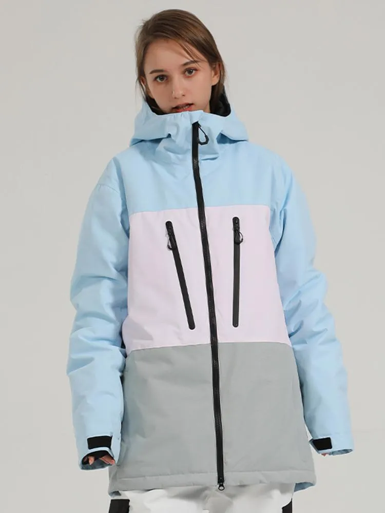 Ski suit blue jacket women's windproof snowboard jacket winter warm snow suit
