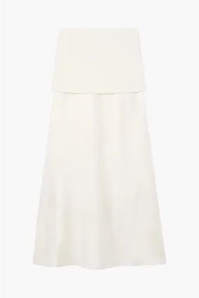 SKIRT WITH INTEGRATED FLUID SILK PART