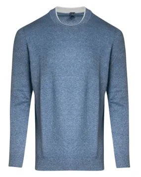 Sky Blue Cashmere Crewneck Sweater