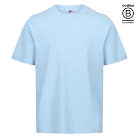 Sky blue classic fit cotton T-shirt