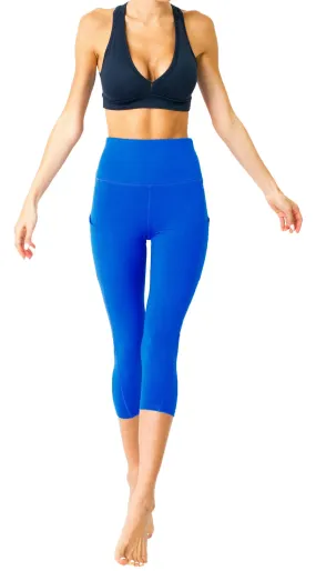Sky Blue High Waisted Capri Leggings