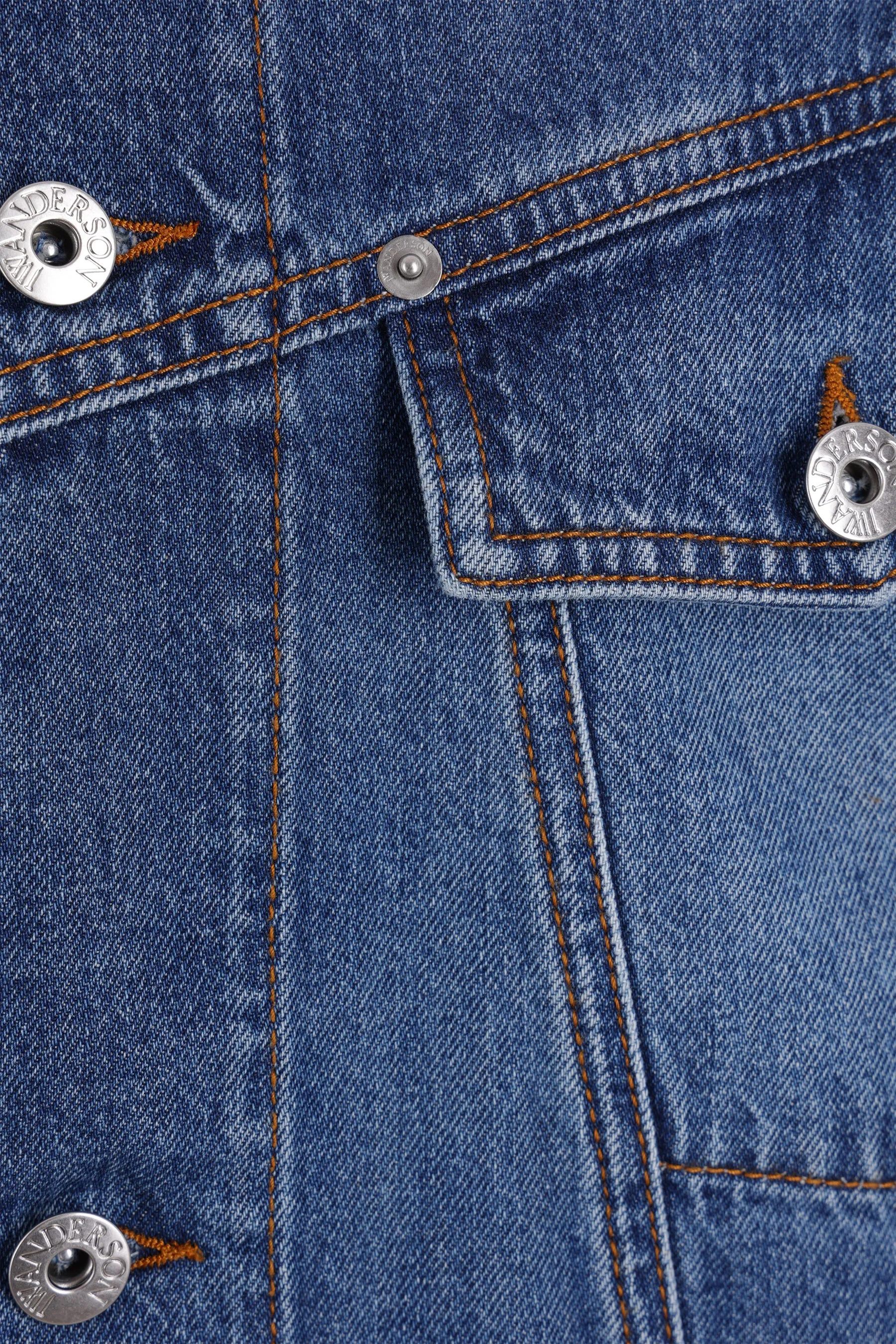 Slanted Stitch Embroidered Denim Jacket