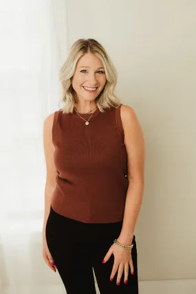 Sleeveless Crew Top