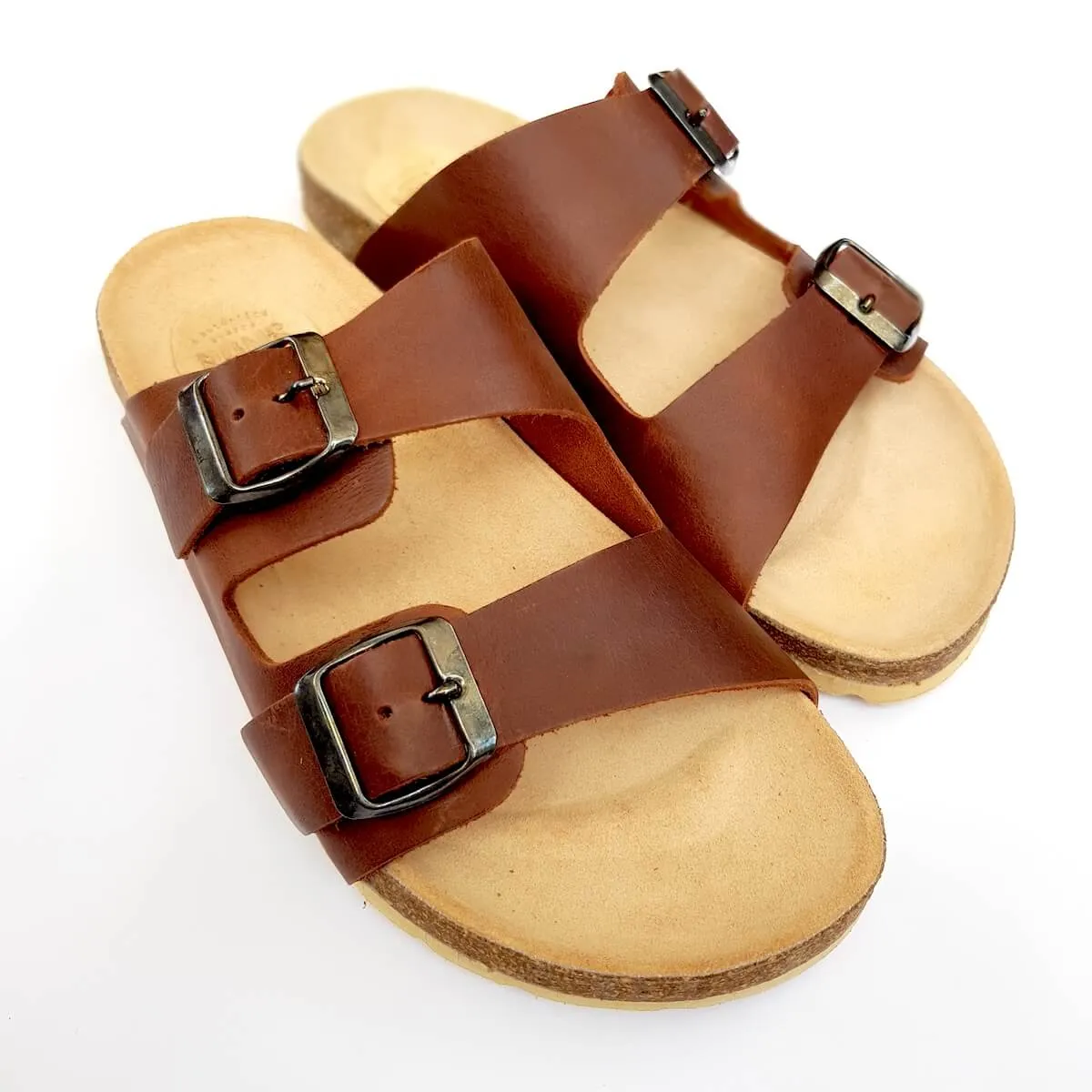 Slides - Leather Choc