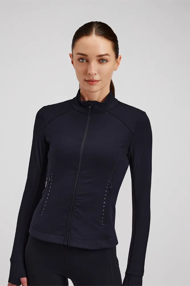 Slim-Fit Athletic Jacket | Full-Zip with Pockets