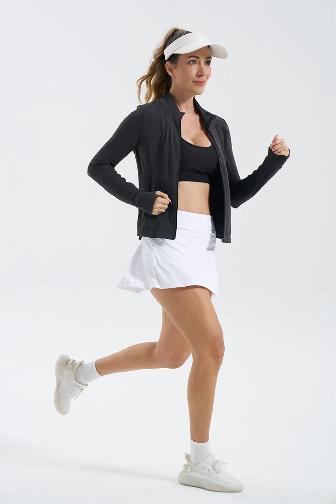 Slim-Fit Athletic Jacket | Full-Zip with Pockets