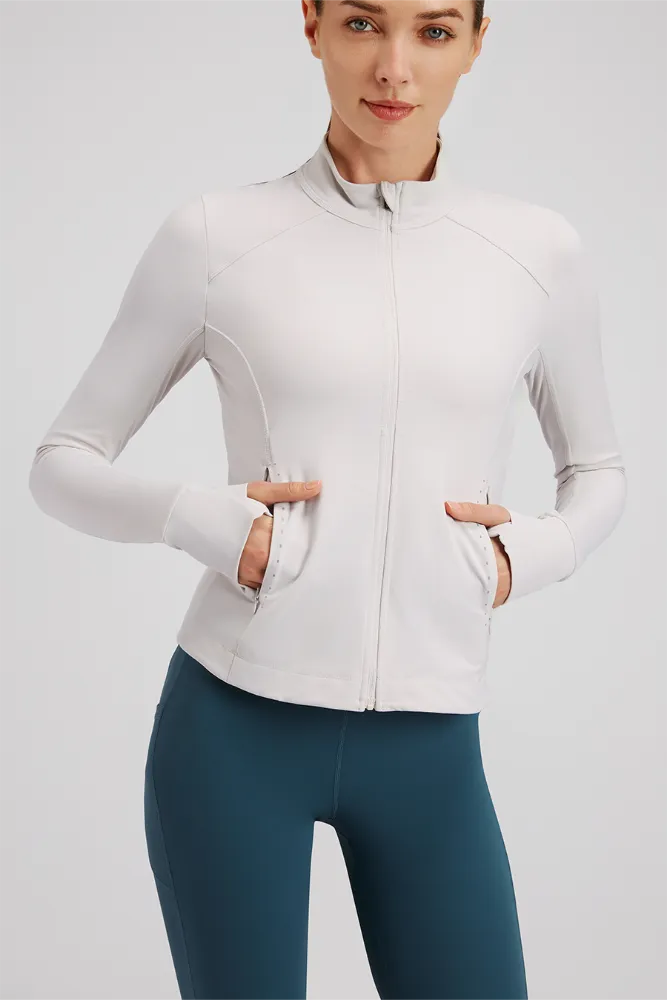 Slim-Fit Athletic Jacket | Full-Zip with Pockets