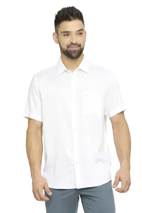 Slim Fit Viscose Polyester Stretch Twill Halfsleeves Shirt