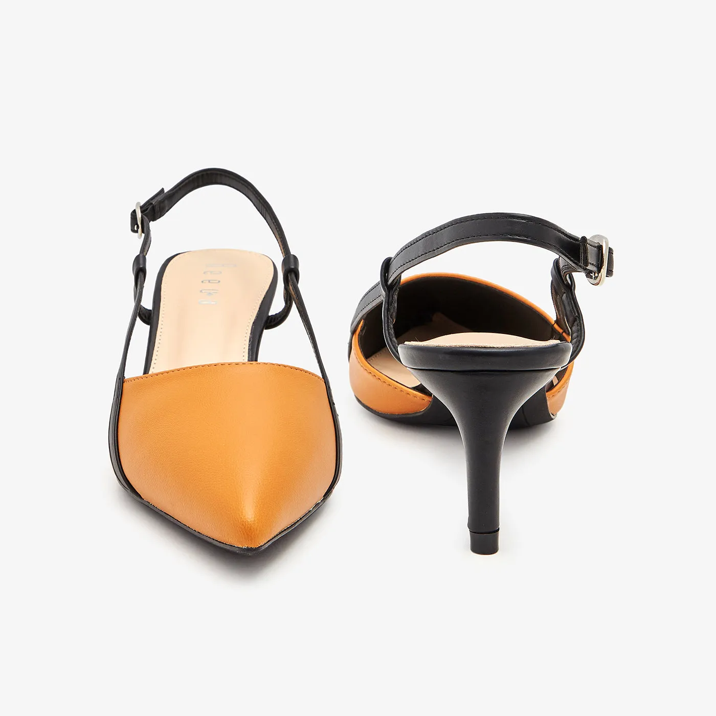 Sling Back Kitten Heels