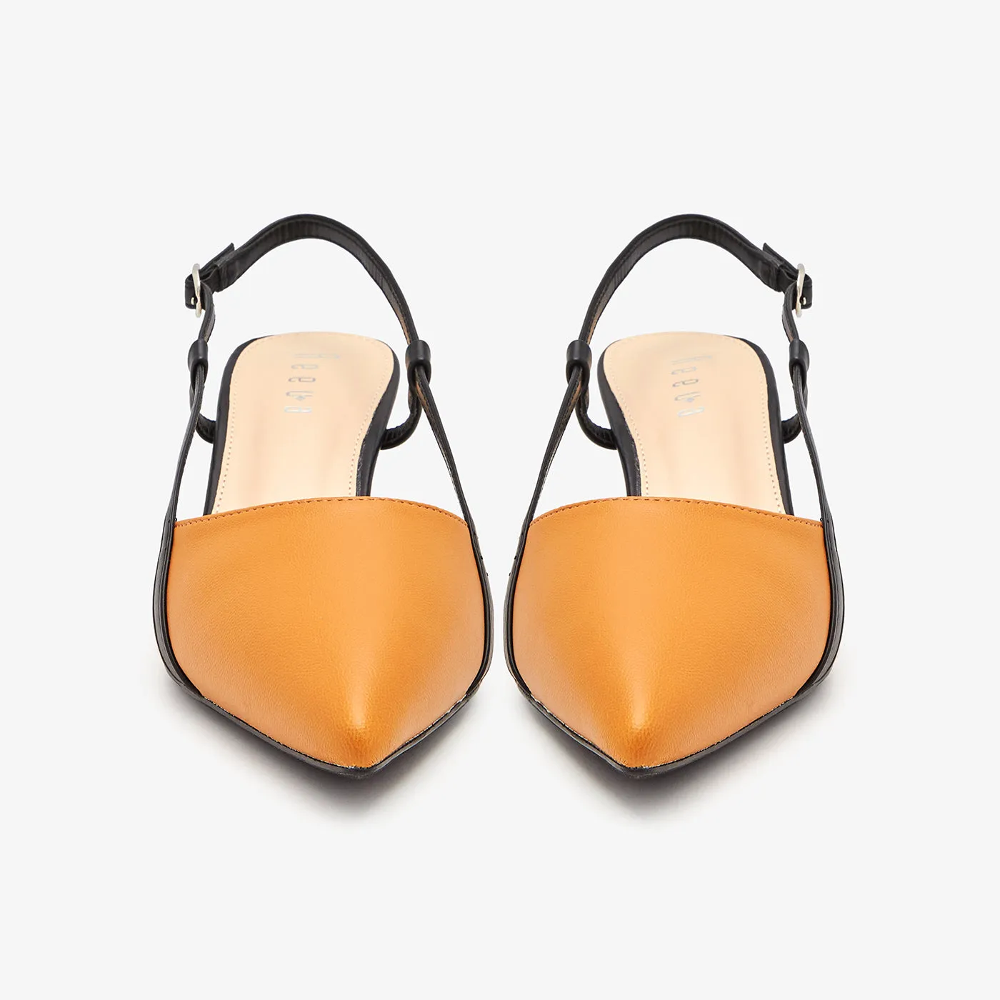 Sling Back Kitten Heels