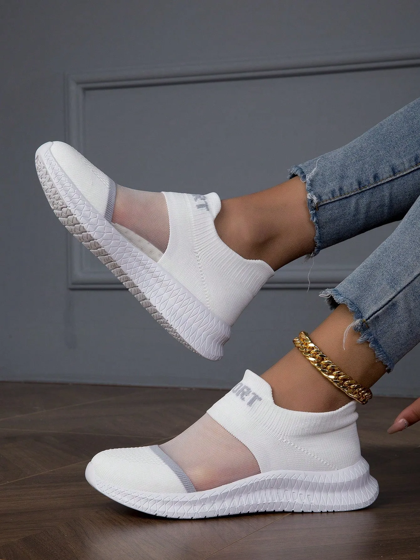 Slip On Fabric Running Shoes