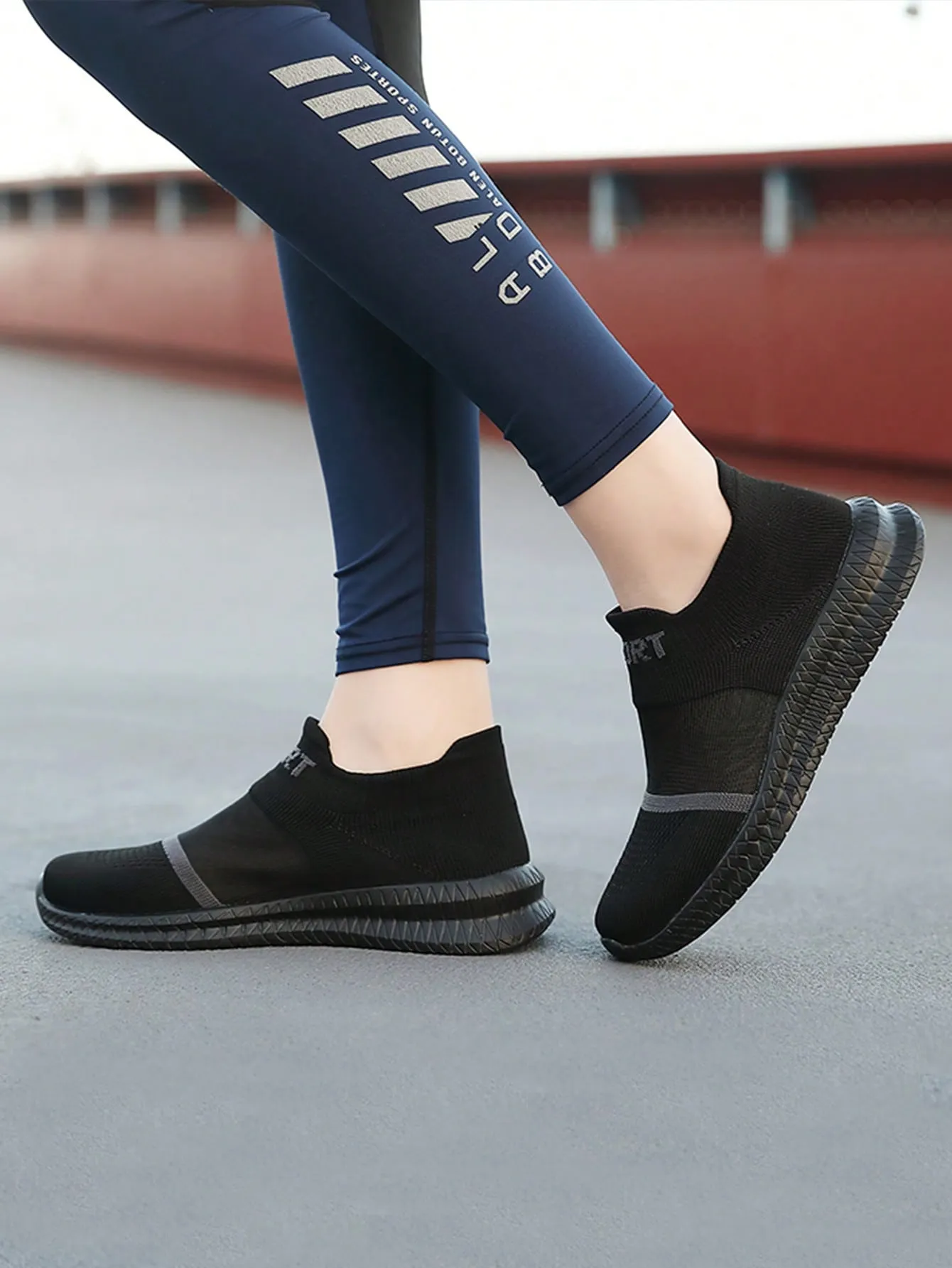 Slip On Fabric Running Shoes