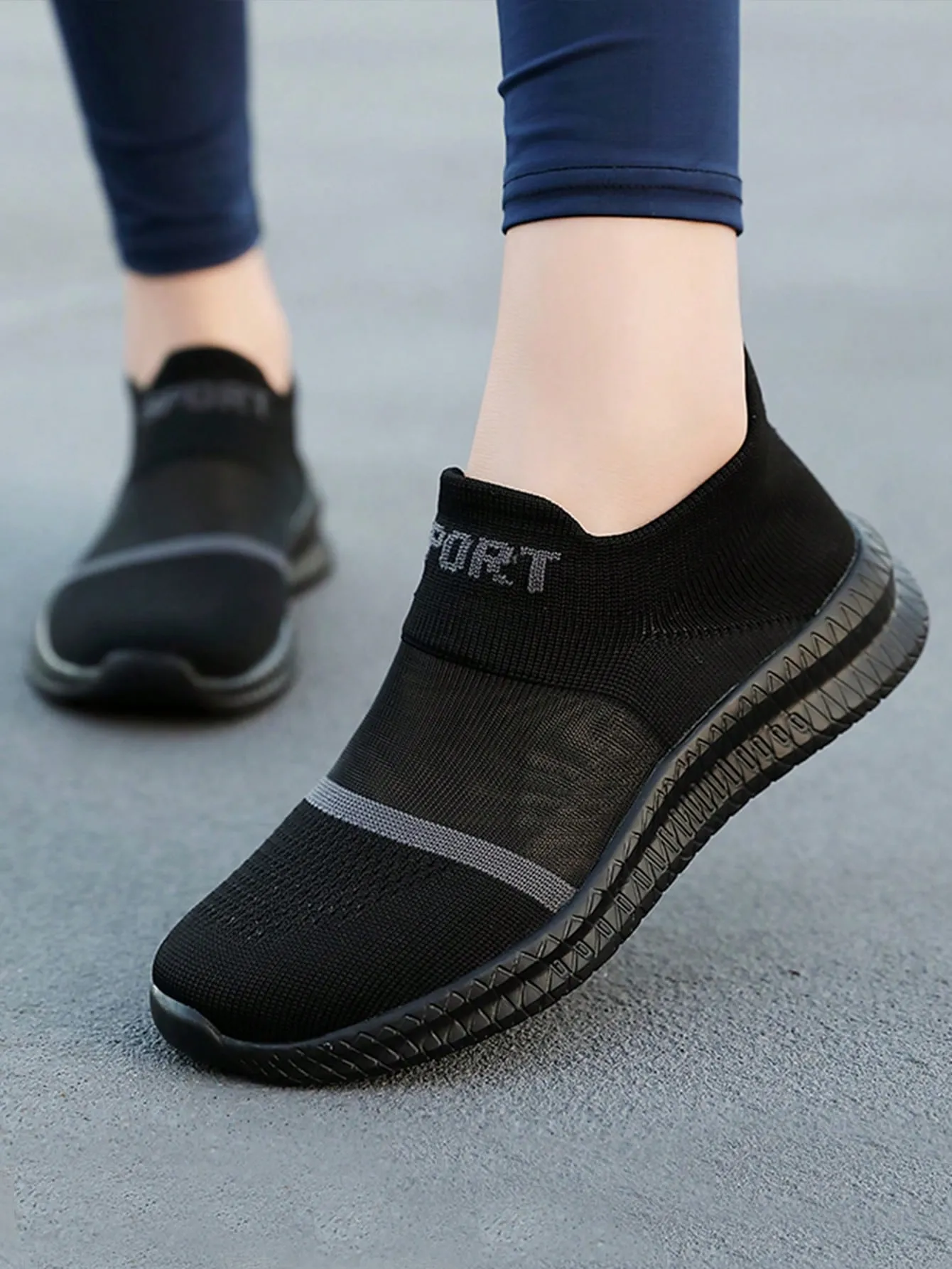 Slip On Fabric Running Shoes