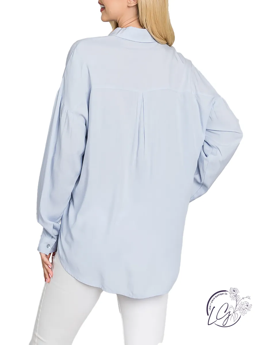 Slipping Away Boyfriend Button Down
