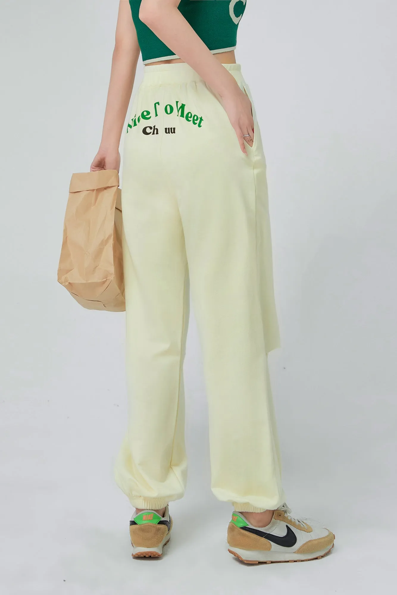 Slit Back Jogger Pants