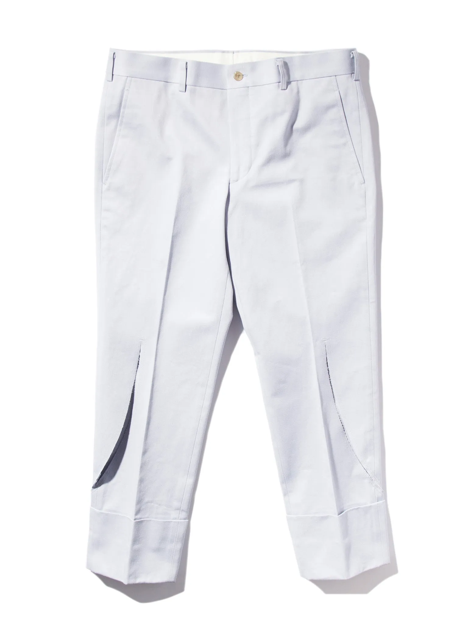 Slit Cropped Twill Trouser