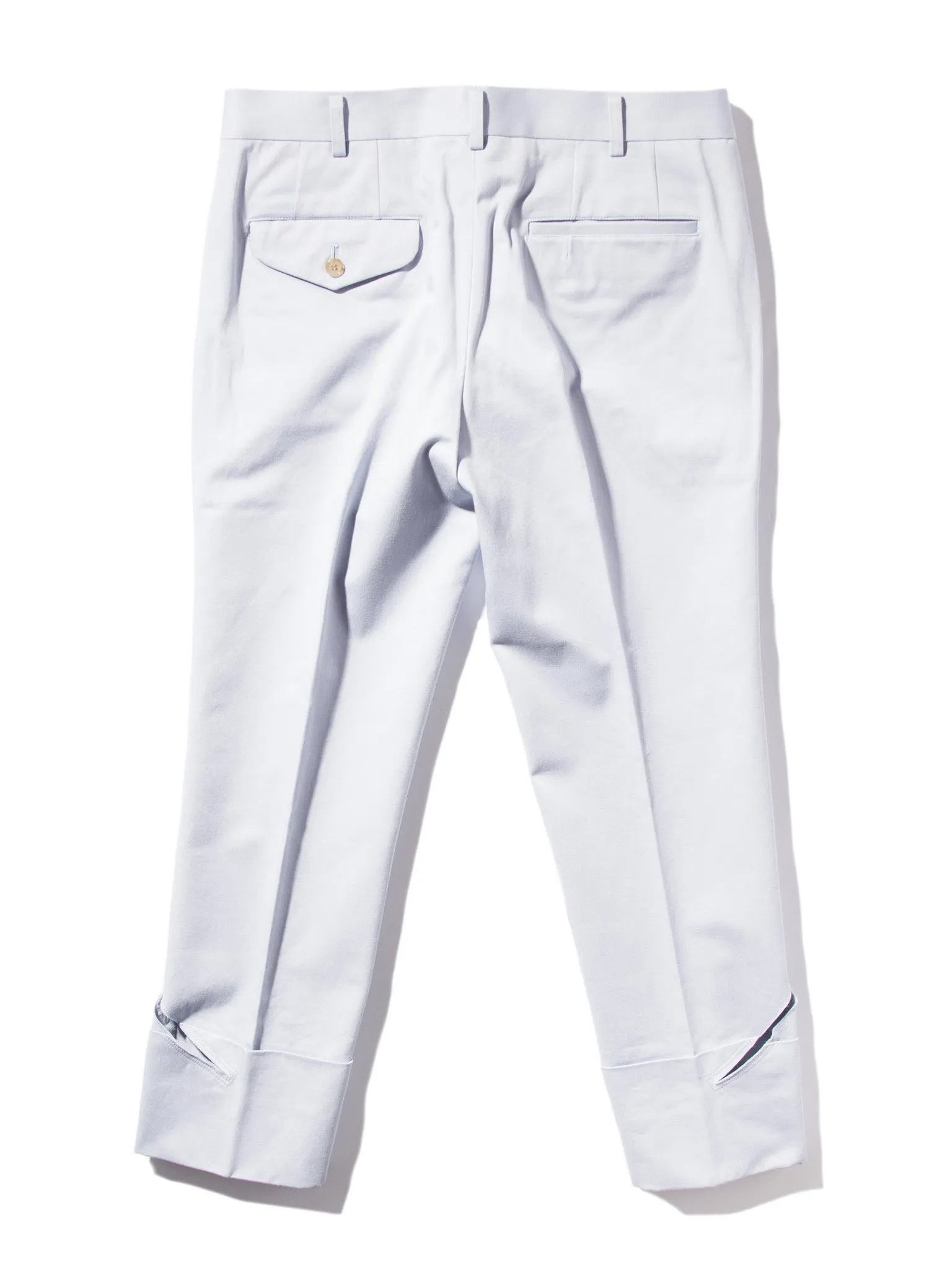 Slit Cropped Twill Trouser