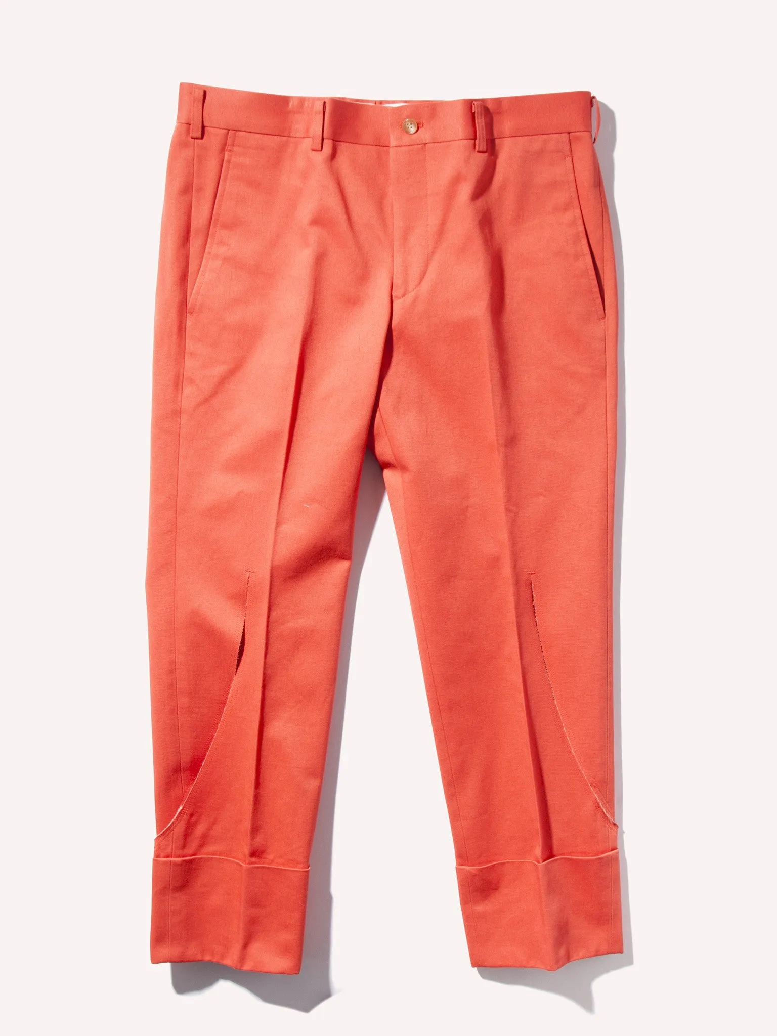 Slit Cropped Twill Trouser