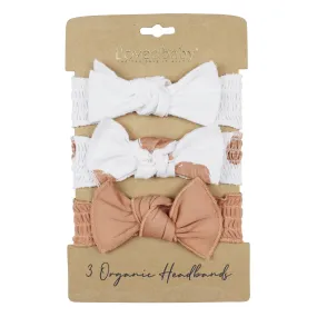 Slub Jersey Smocked Headband 3-Pack