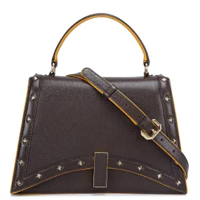 Small Franzy Leather Satchel - Oak