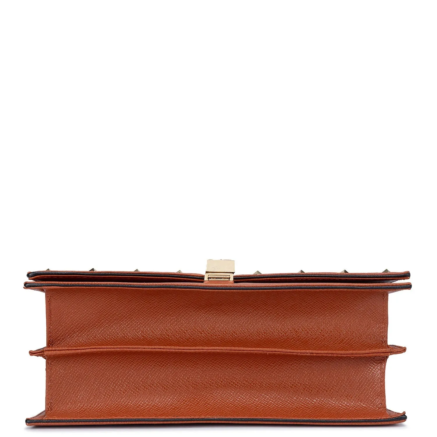 Small Franzy Leather Satchel - Rust