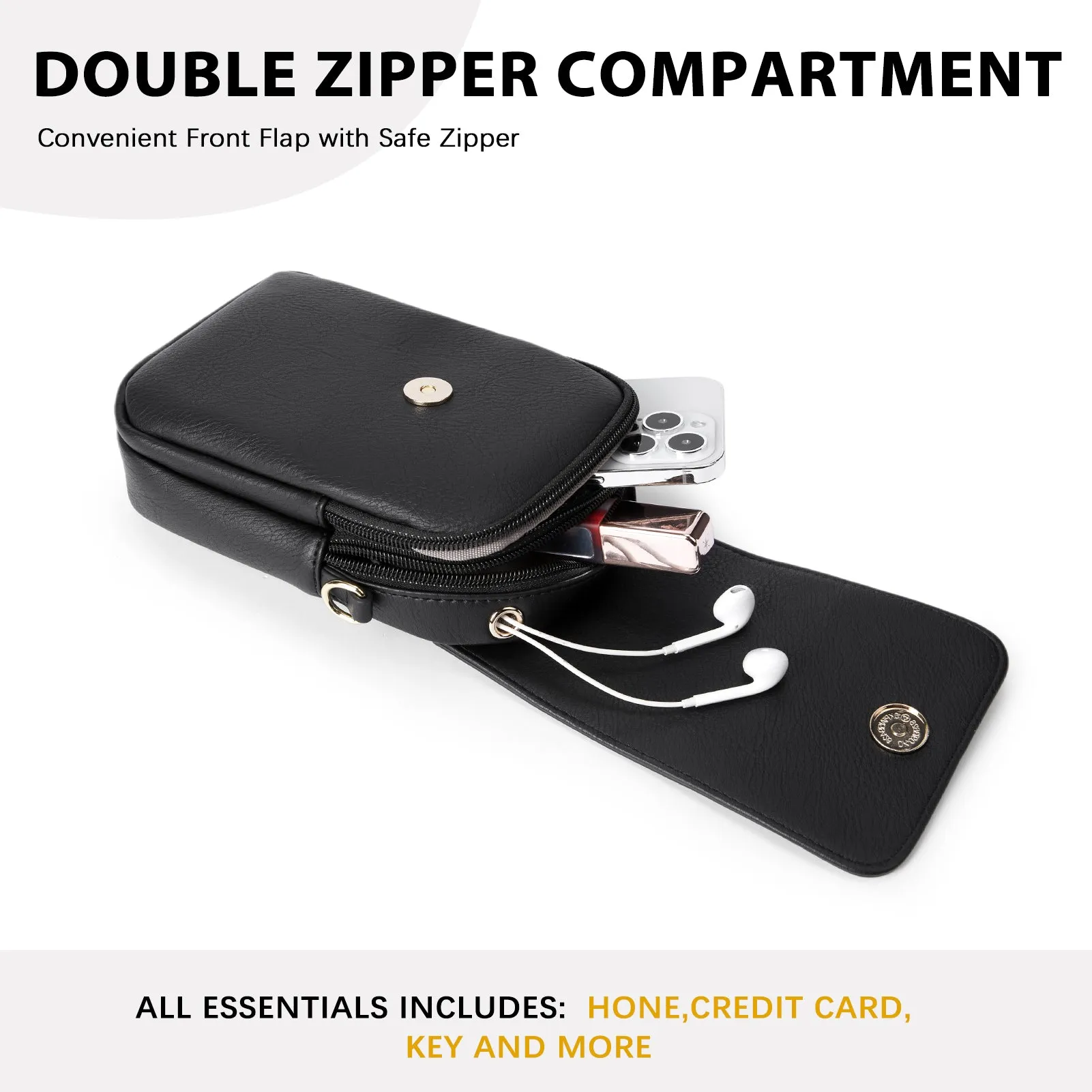 Small Phone Crossbody Bag with Adjustable Guitar Strap