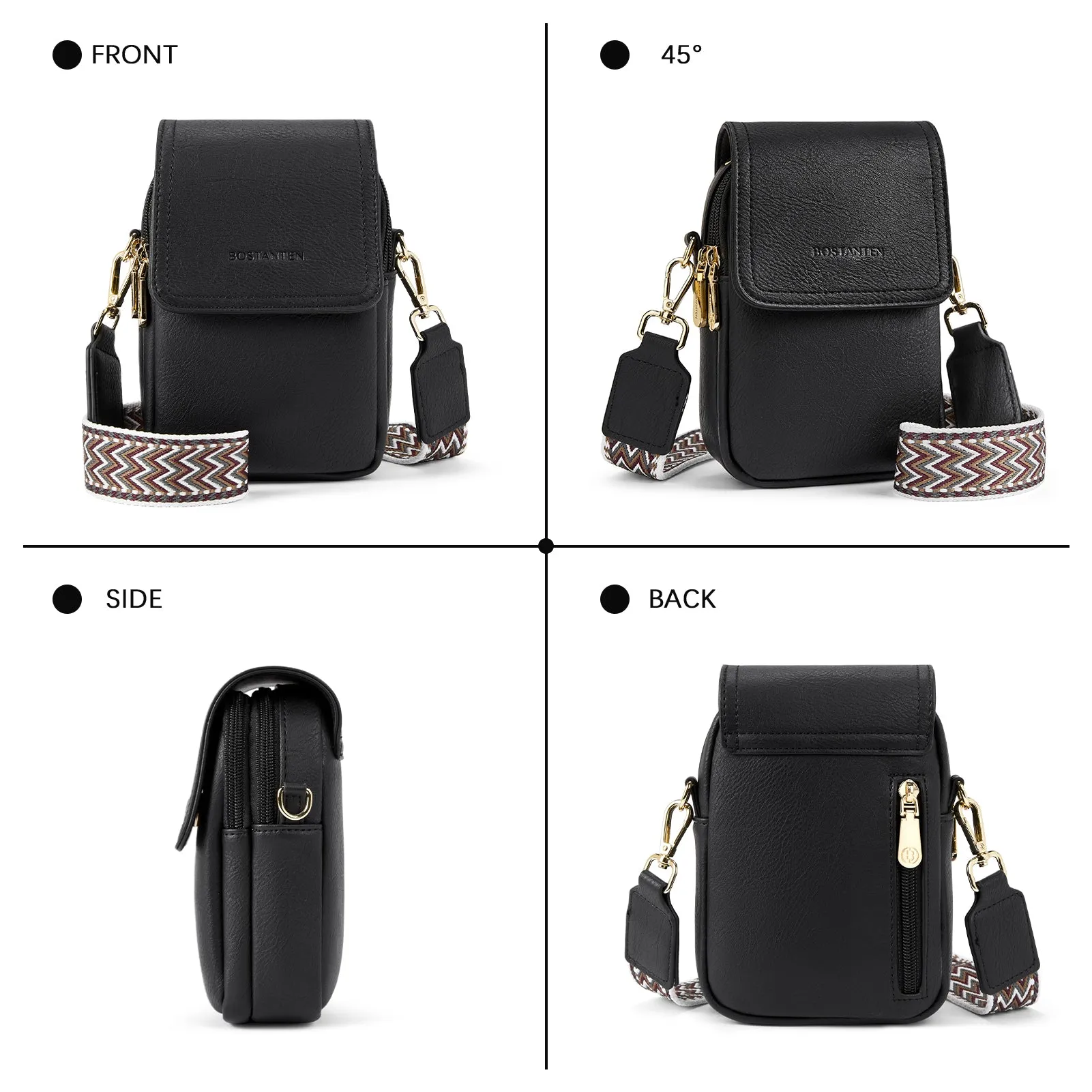 Small Phone Crossbody Bag with Adjustable Guitar Strap