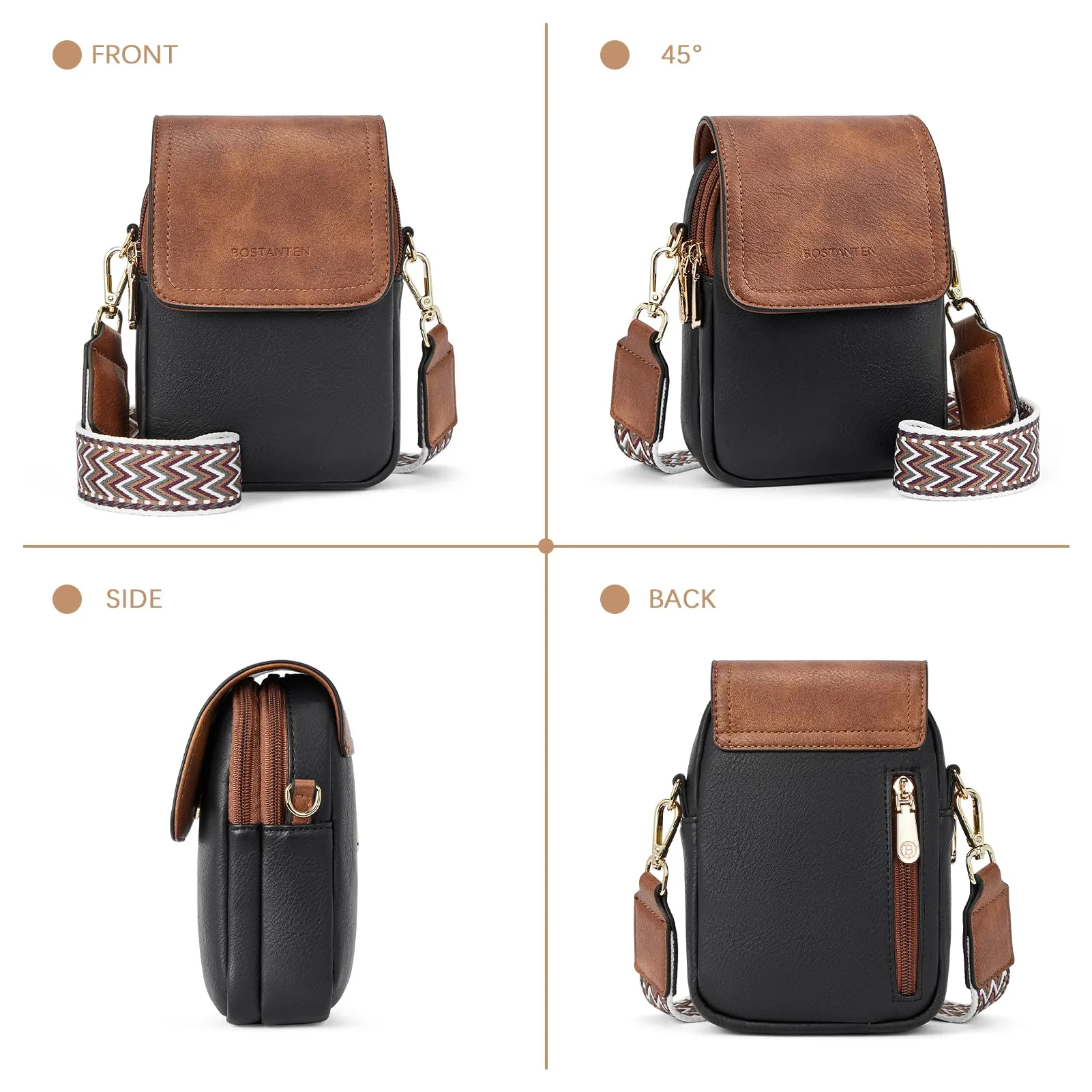 Small Phone Crossbody Bag with Adjustable Guitar Strap