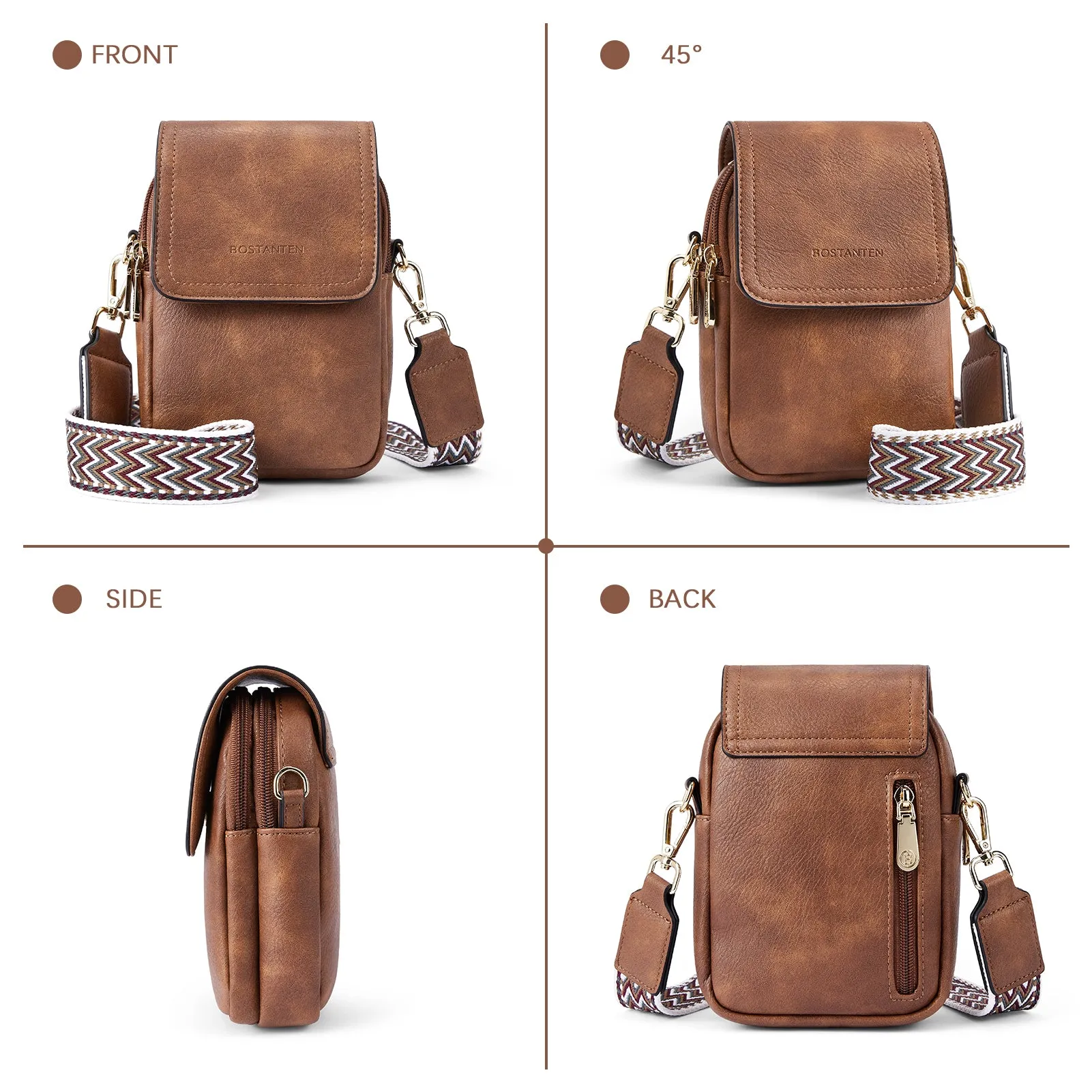 Small Phone Crossbody Bag with Adjustable Guitar Strap