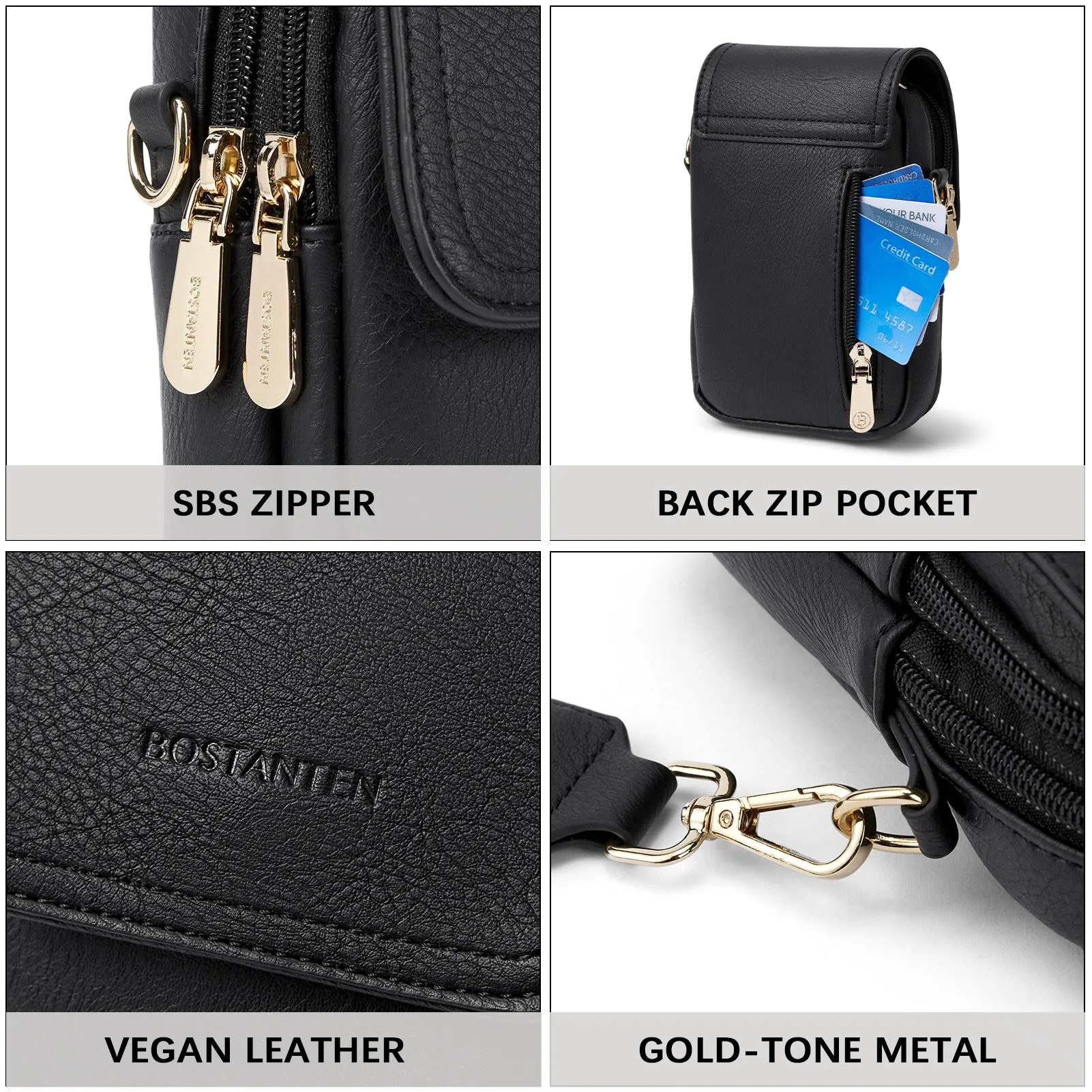 Small Phone Crossbody Bag with Adjustable Guitar Strap