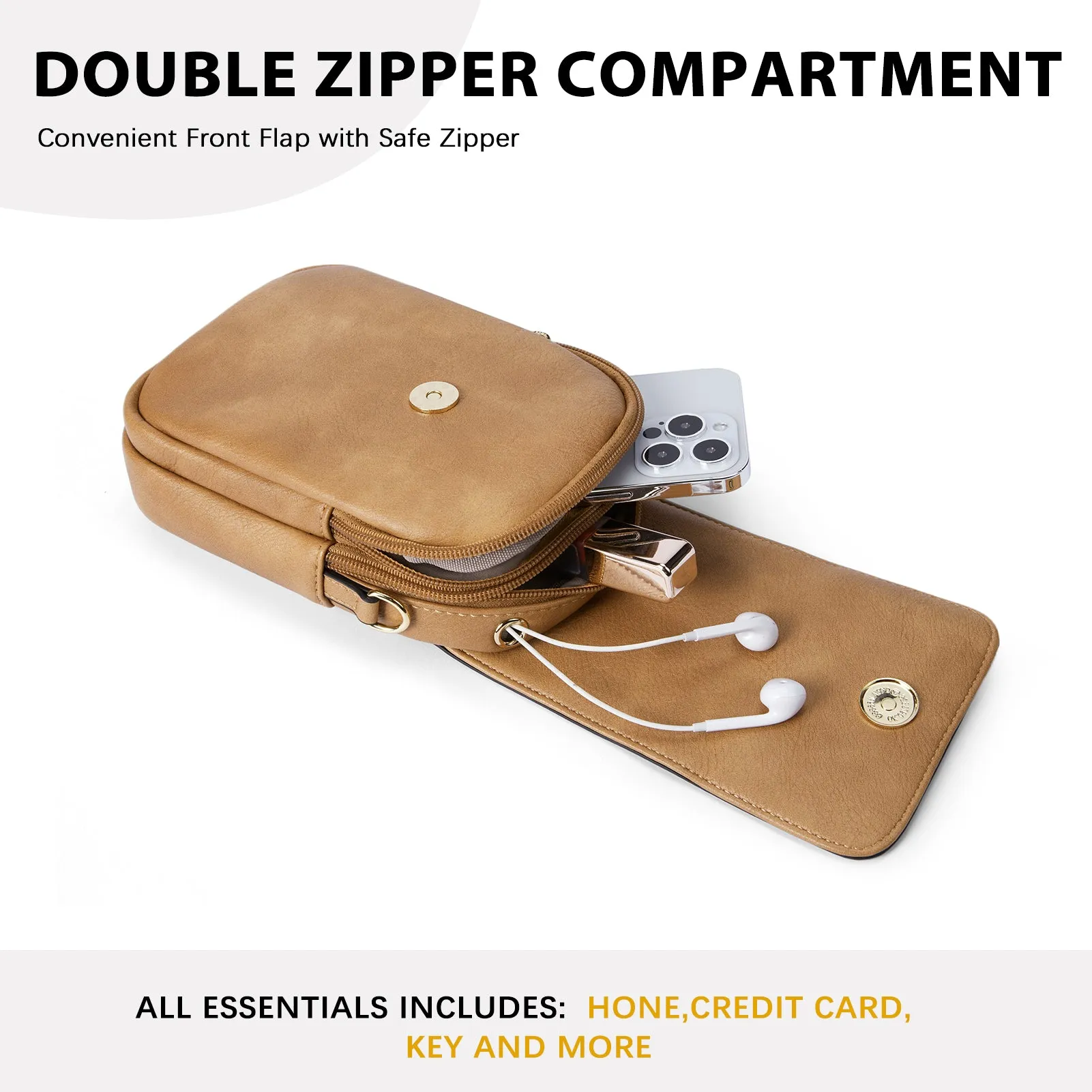 Small Phone Crossbody Bag with Adjustable Guitar Strap