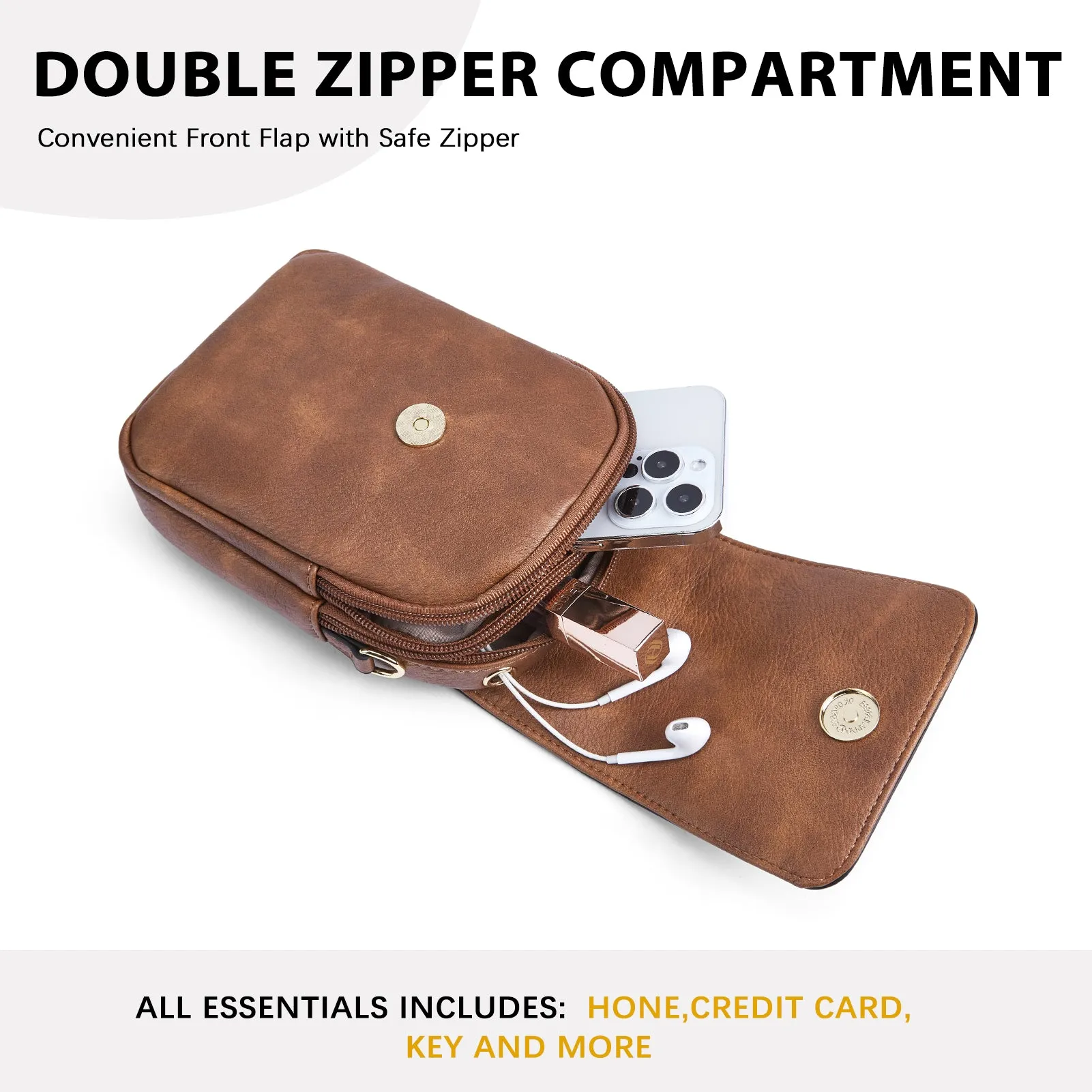 Small Phone Crossbody Bag with Adjustable Guitar Strap