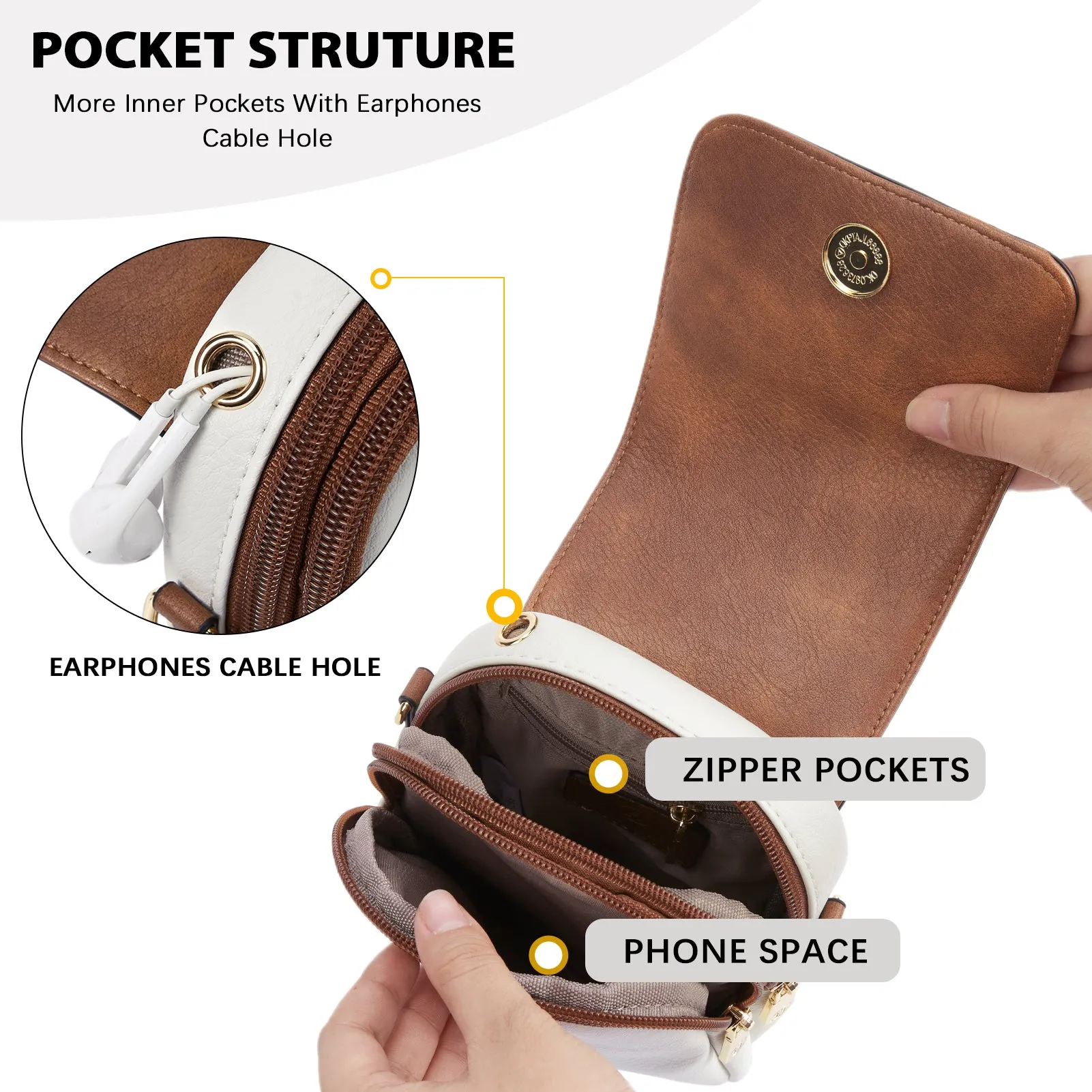 Small Phone Crossbody Bag with Adjustable Guitar Strap
