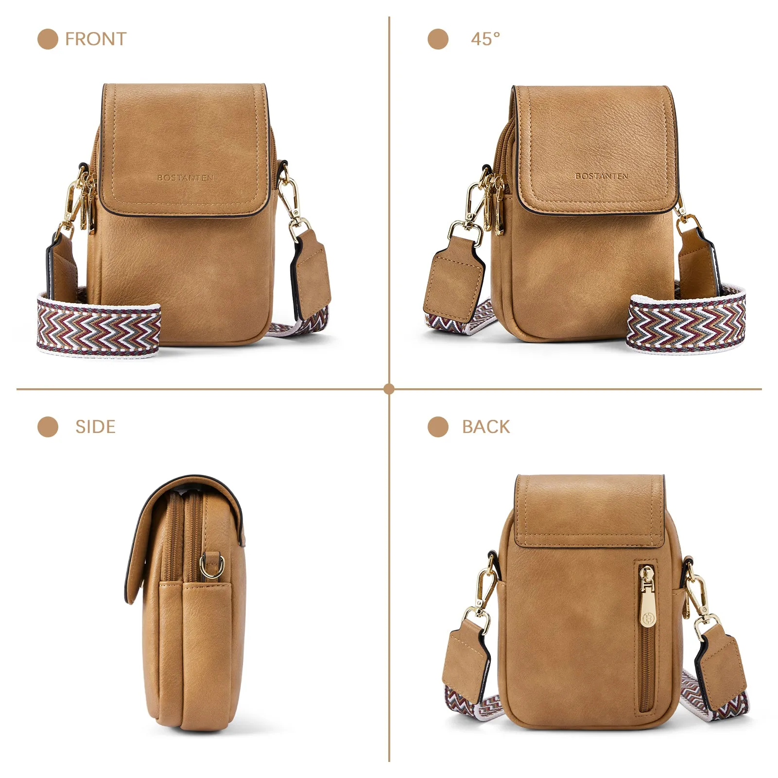 Small Phone Crossbody Bag with Adjustable Guitar Strap