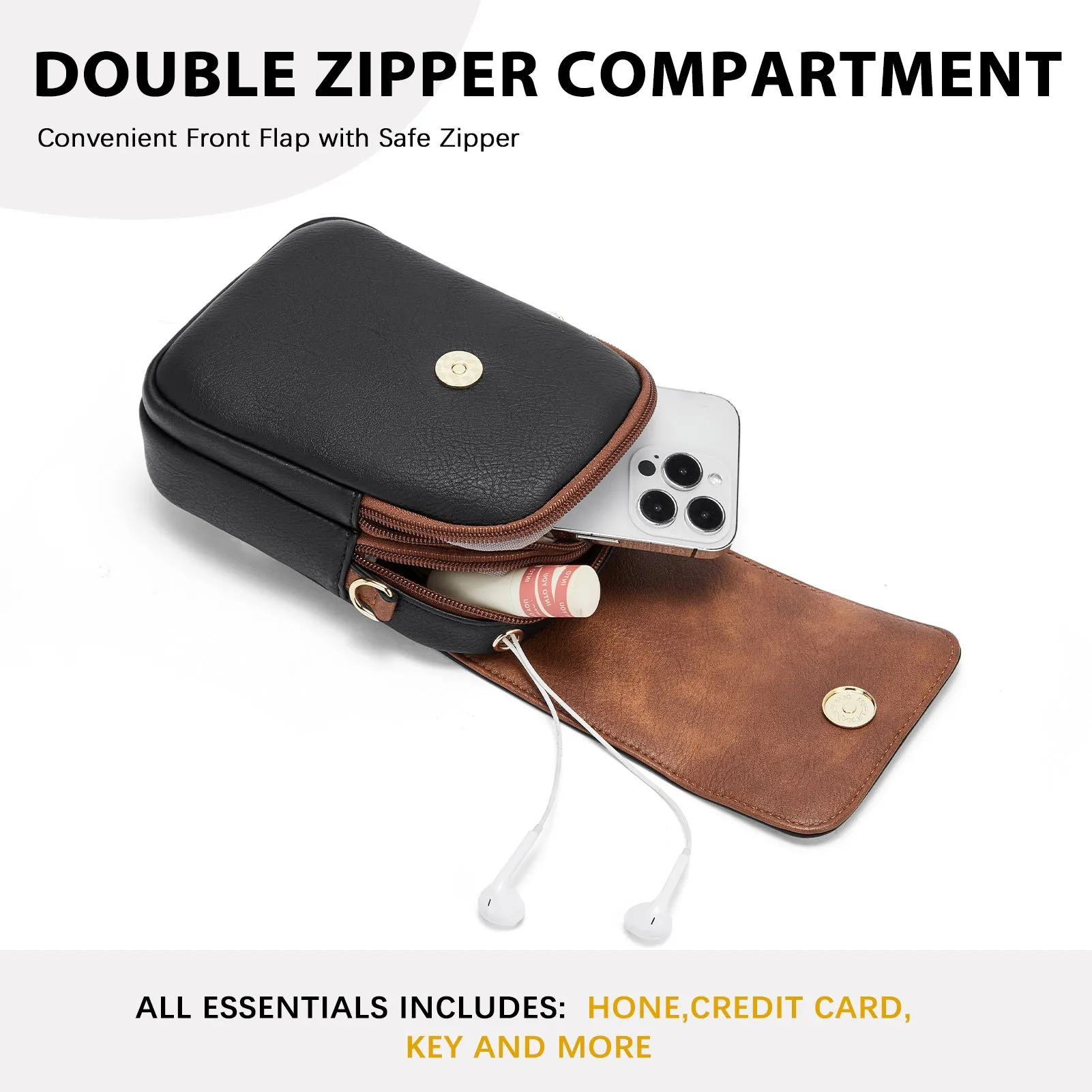 Small Phone Crossbody Bag with Adjustable Guitar Strap