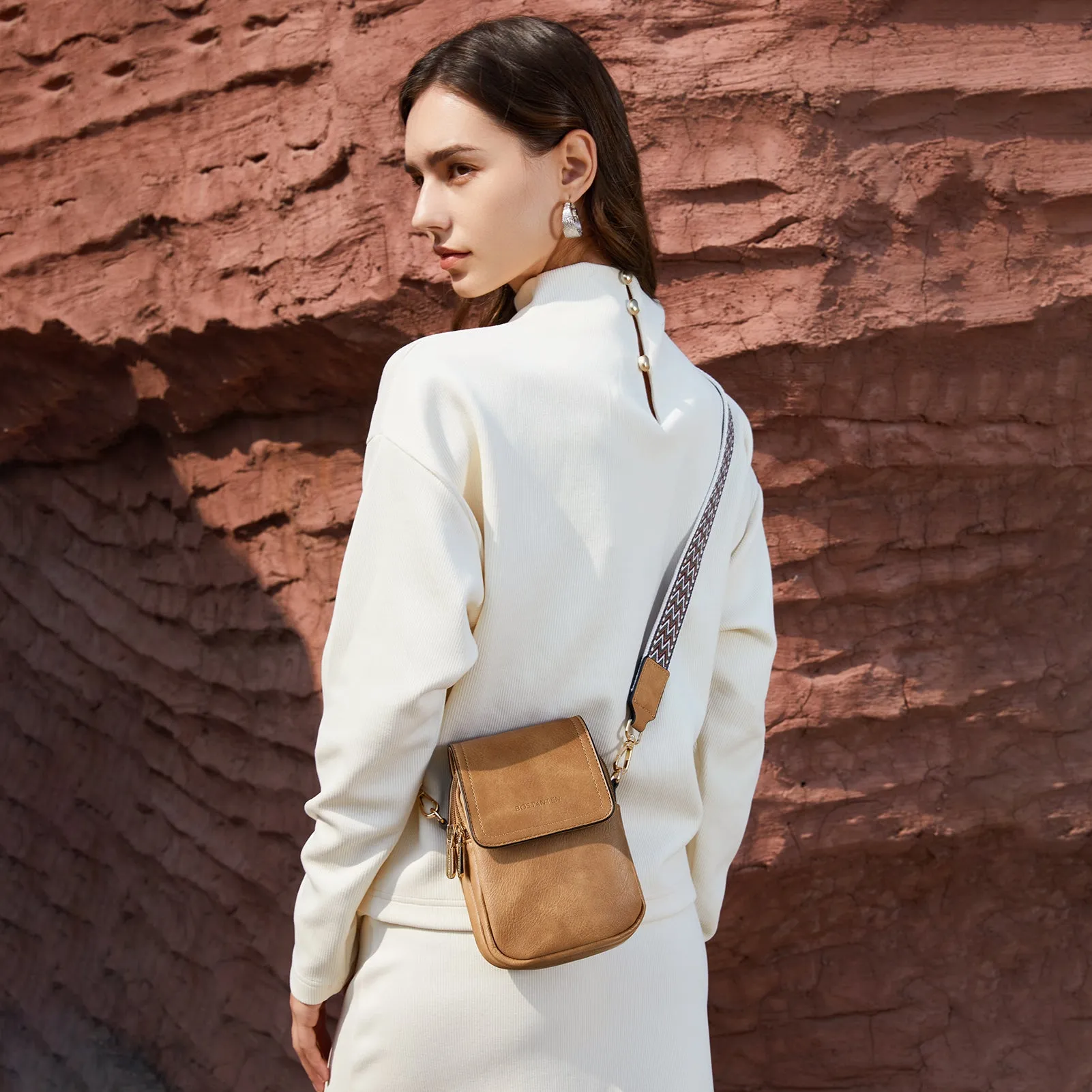 Small Phone Crossbody Bag with Adjustable Guitar Strap
